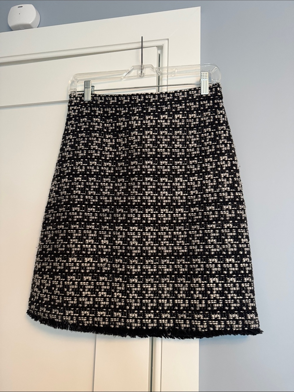 Ann Taylor Black & White Tweed A-Line Skirt